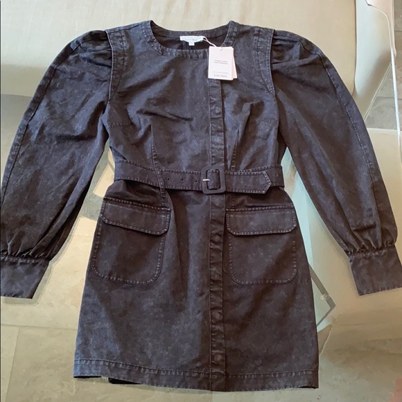 & Other Stories Denim Snap Front Button Dress SZ 6 - Picture 2 of 9